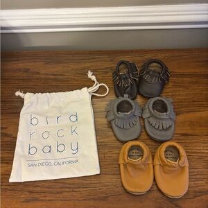 **SOLD** BirdRock Baby Baby Moccasins - Set of 3